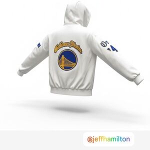 Jeff Hamilton Autographed NBA Golden State Warriors leather jacket size Small